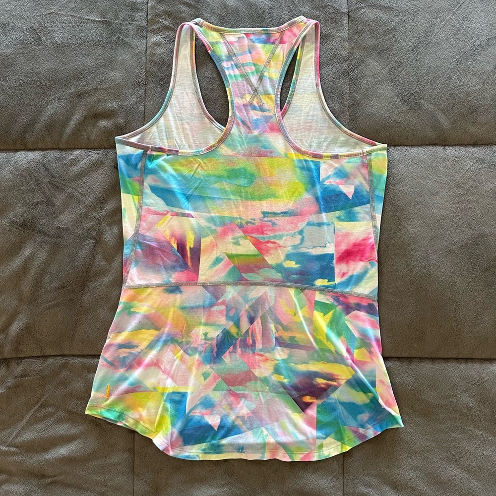 Colorful Tie Dye Lucy Tech Activewear Tank Top - Picture 5 of 8